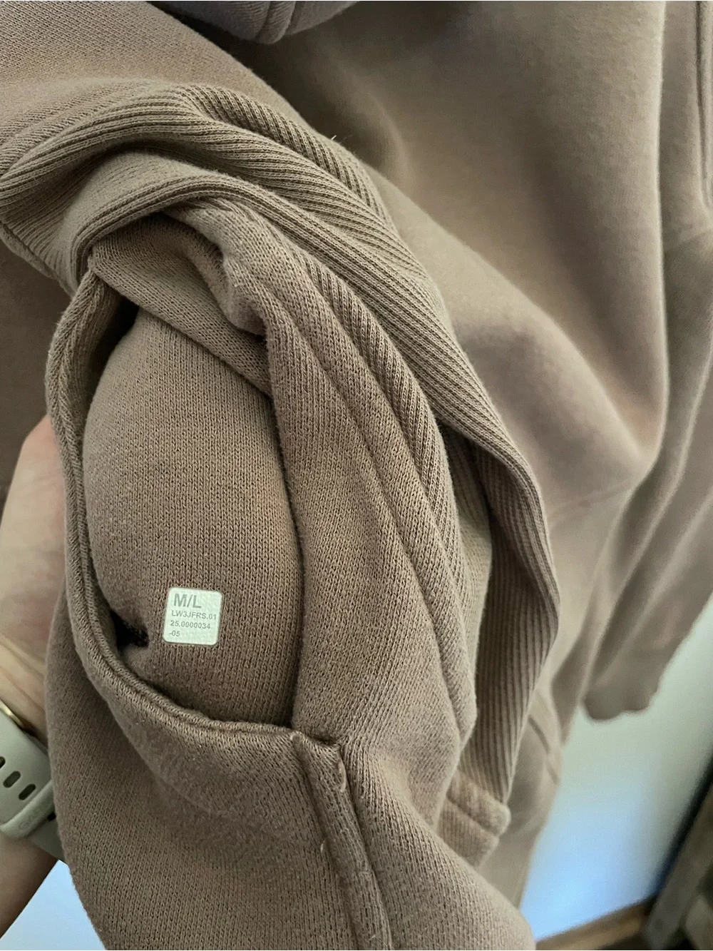 Lululemon Scuba Oversized Half-Zip Long Hoodie Taupetastic M/L